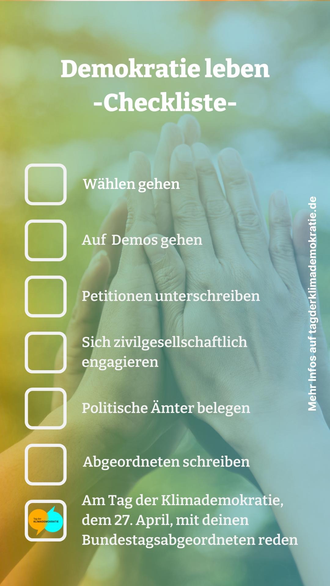 Checkliste Tag der Klimademokratie