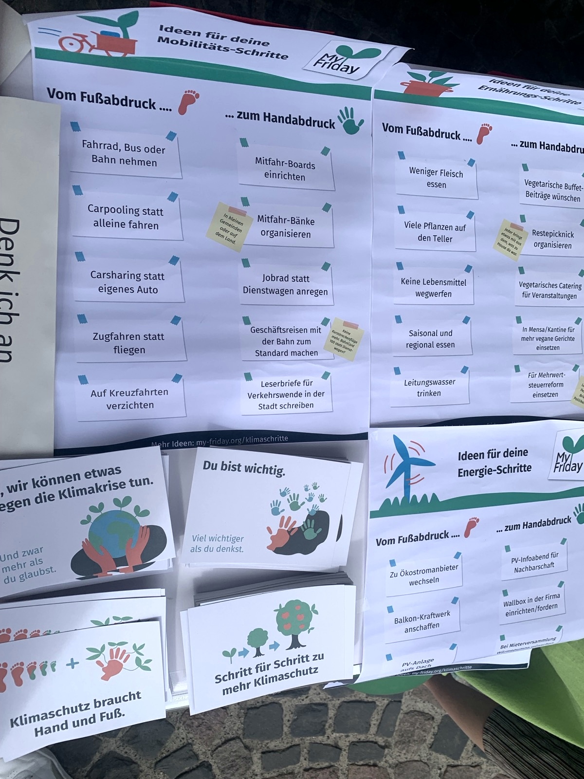 Fußabdruck und Handabdruck