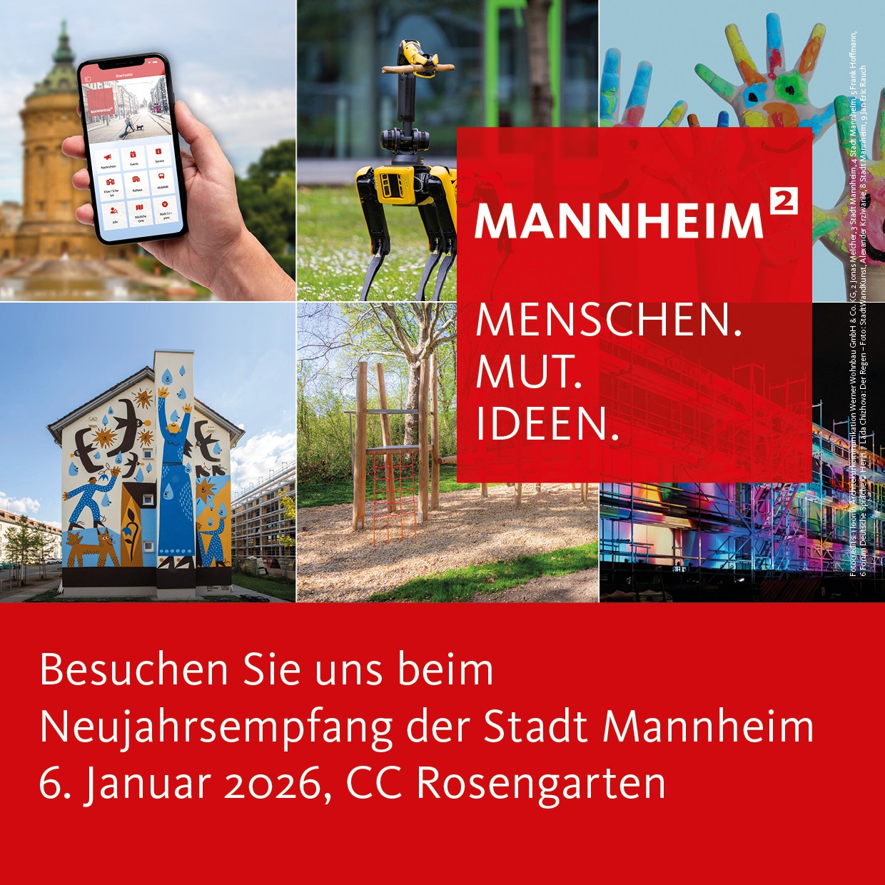 Sharepic Nejahrempfang 2026 Mannheim, mit der Aufschrift: Mannheim - MENSCHEN.MUT.IDEEN 