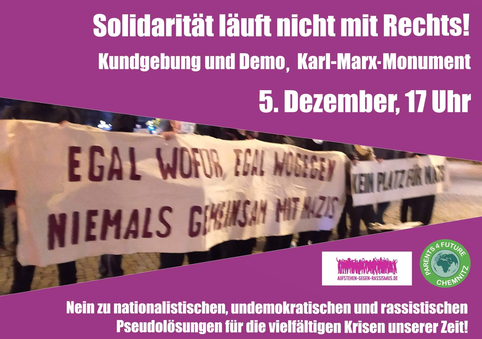 Aufruf zur Kundgebung am 5.12.22 am Karl Marx Kopf