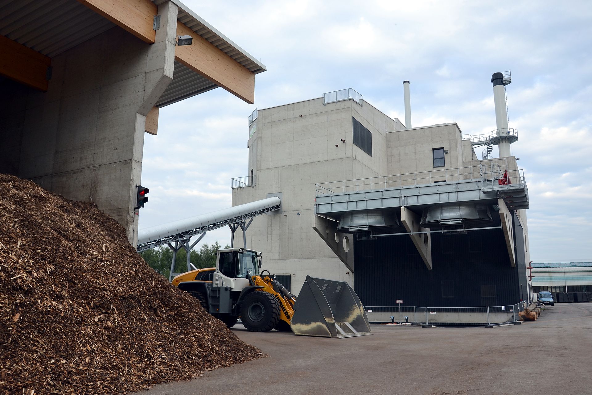 Bild eines bestehenden Biomassekraftwerks in Ramingdorf