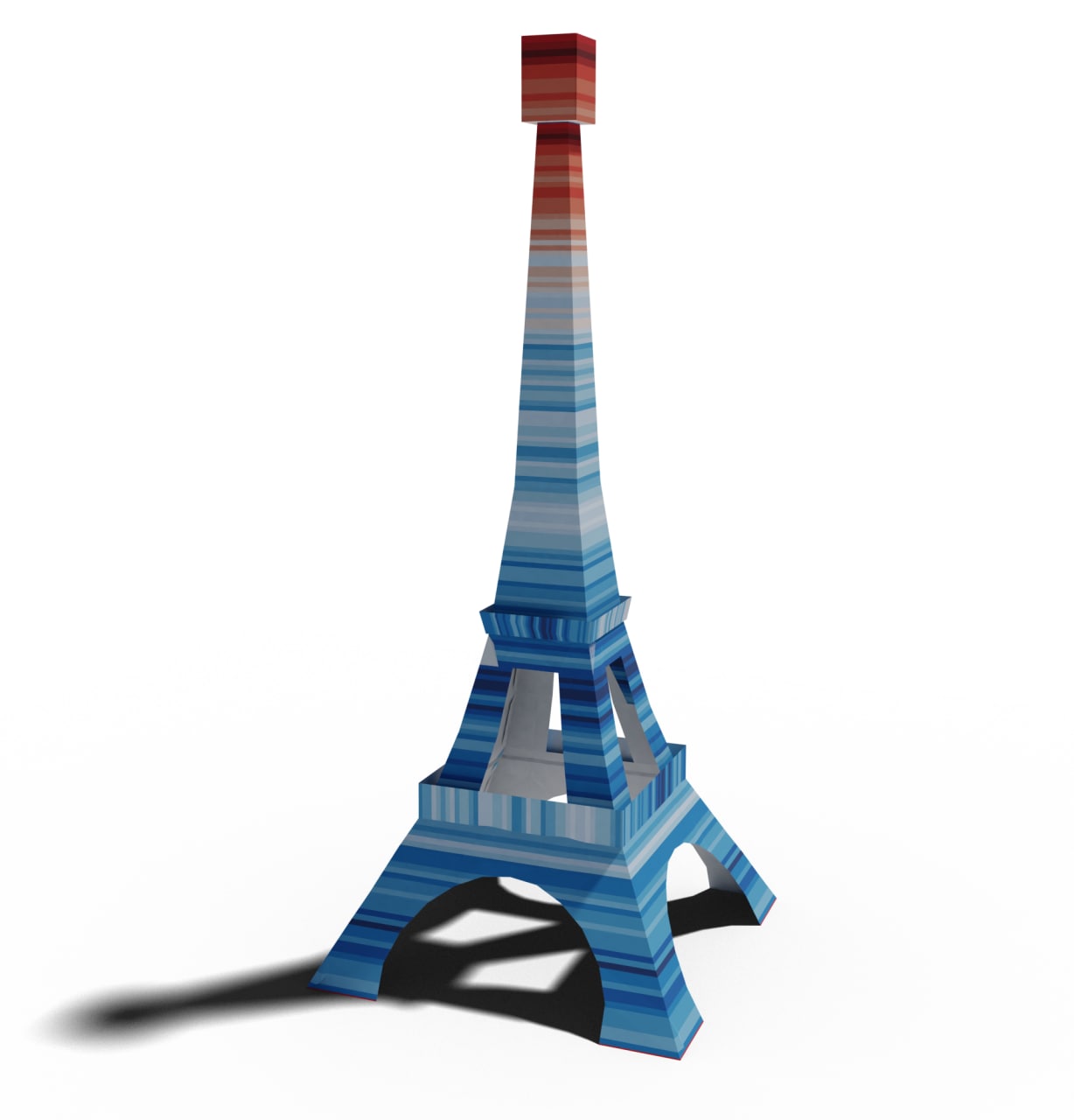 Eiffelturm gebastelt