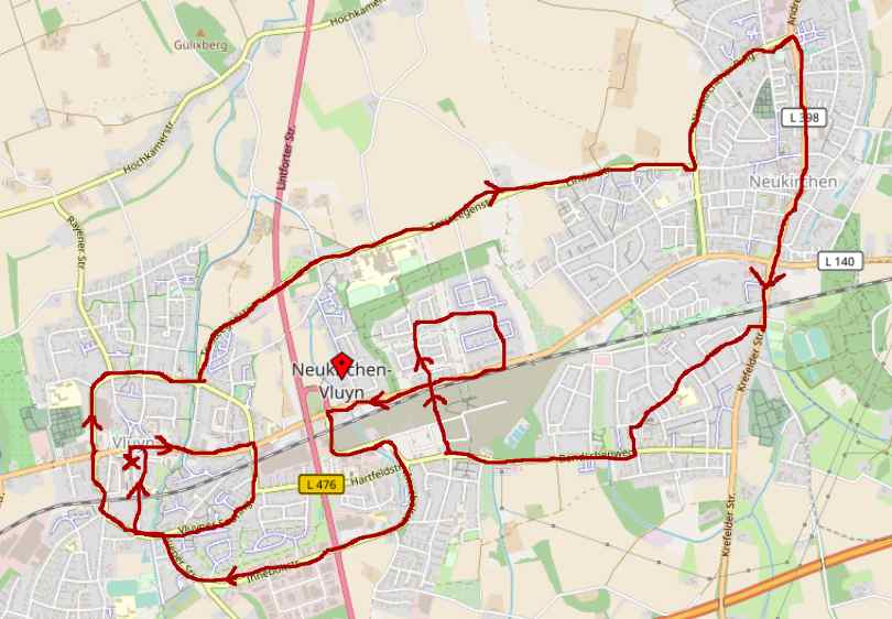 Fahrrademo 25.06.21 Route