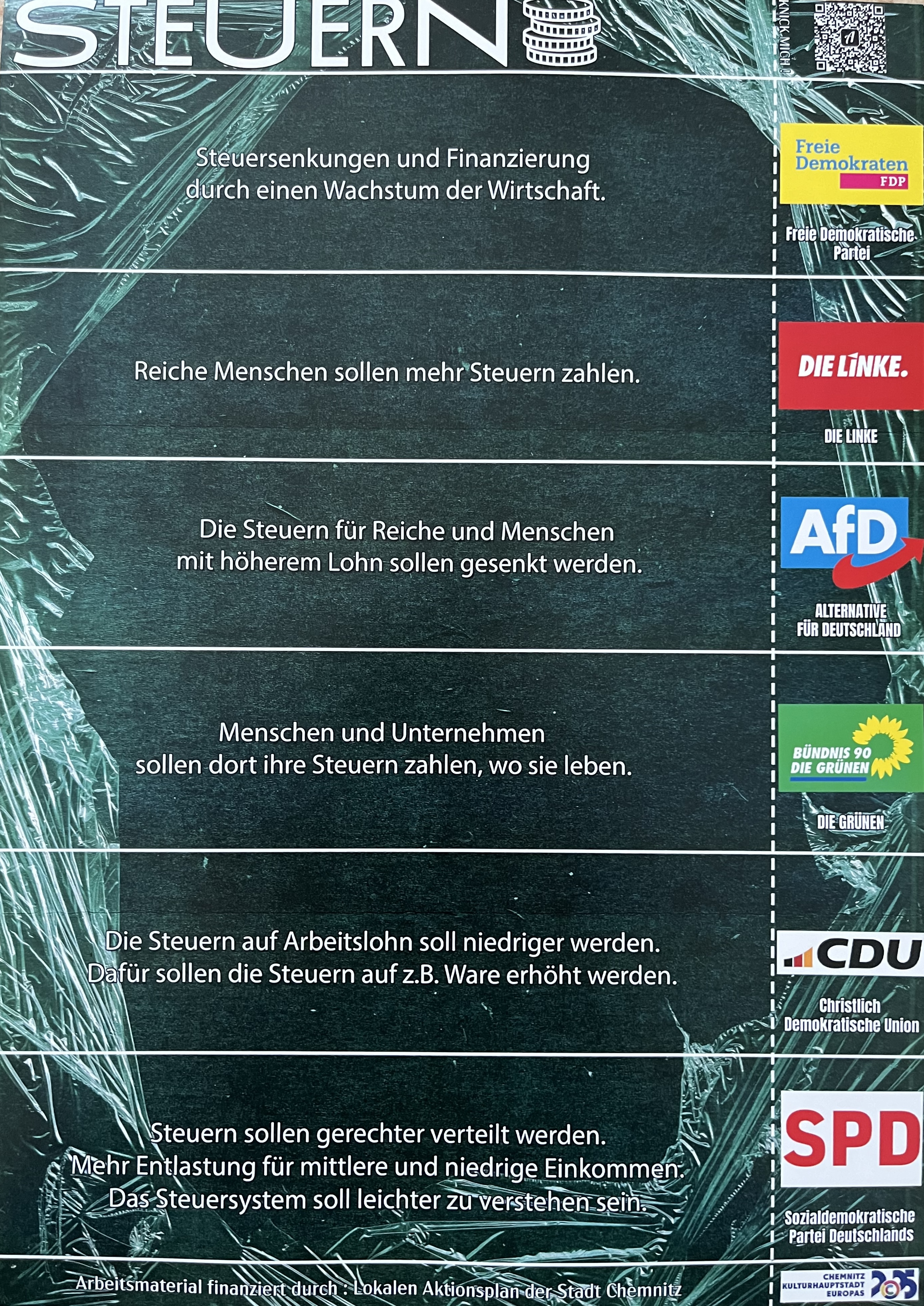 Parteienvergleich zu Steuern