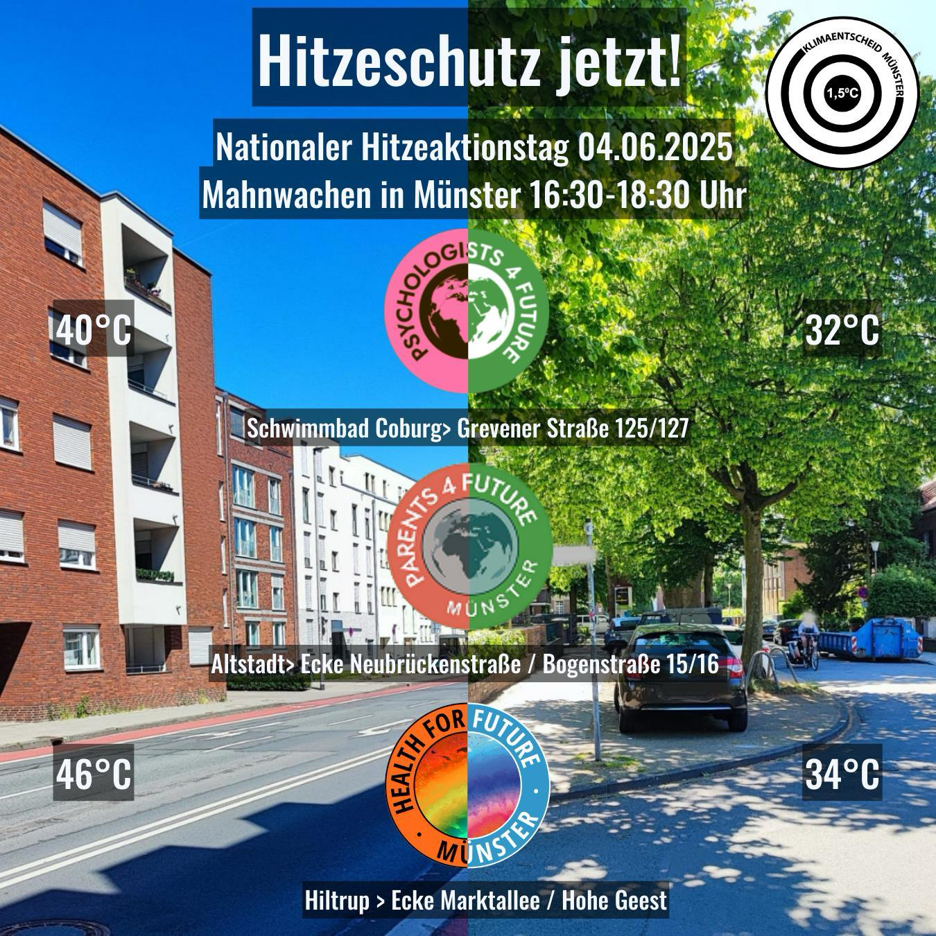 Hitzeaktionstag in Münster
