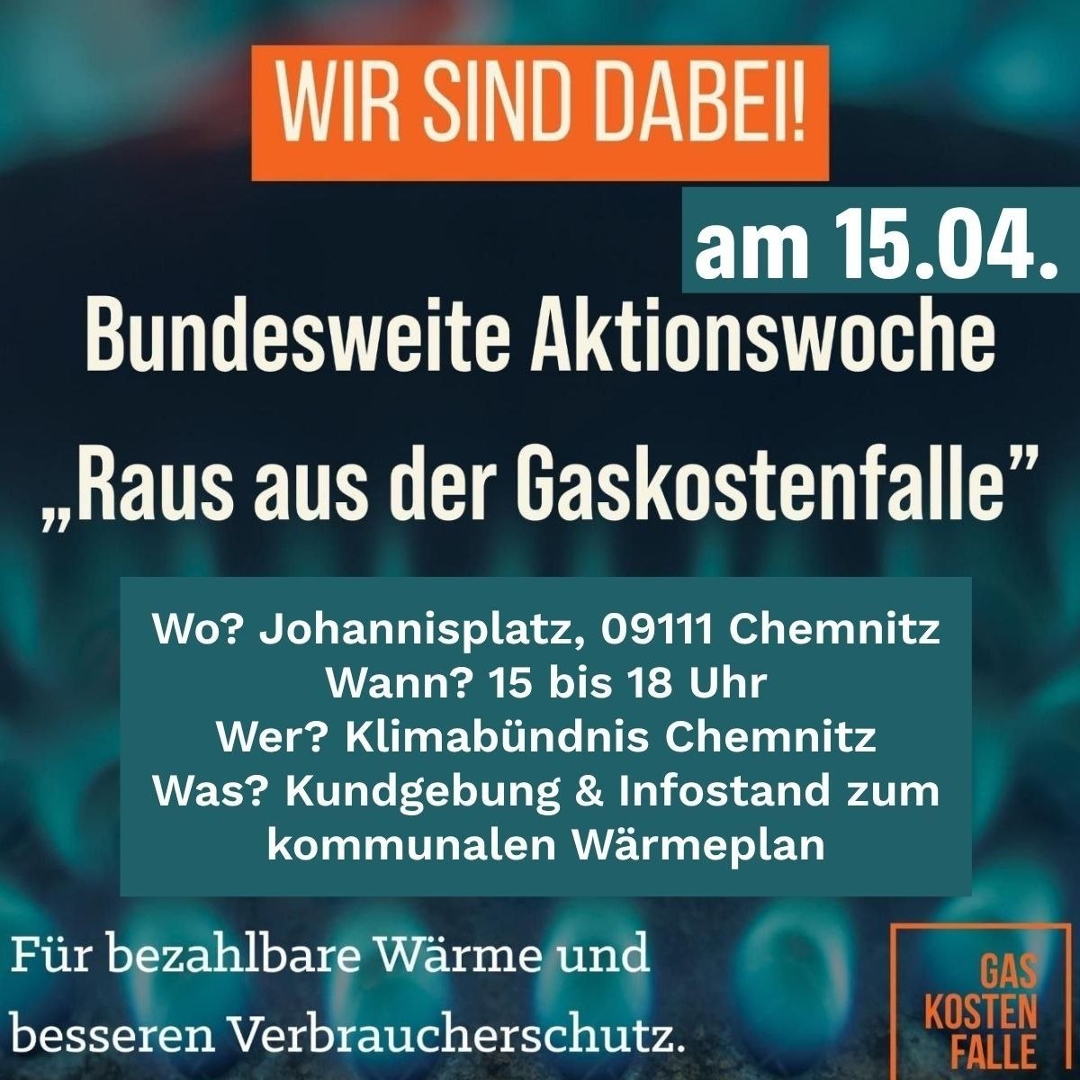 Sharepic zur Veranstaltung mit Informationen zum Treffpunkt
