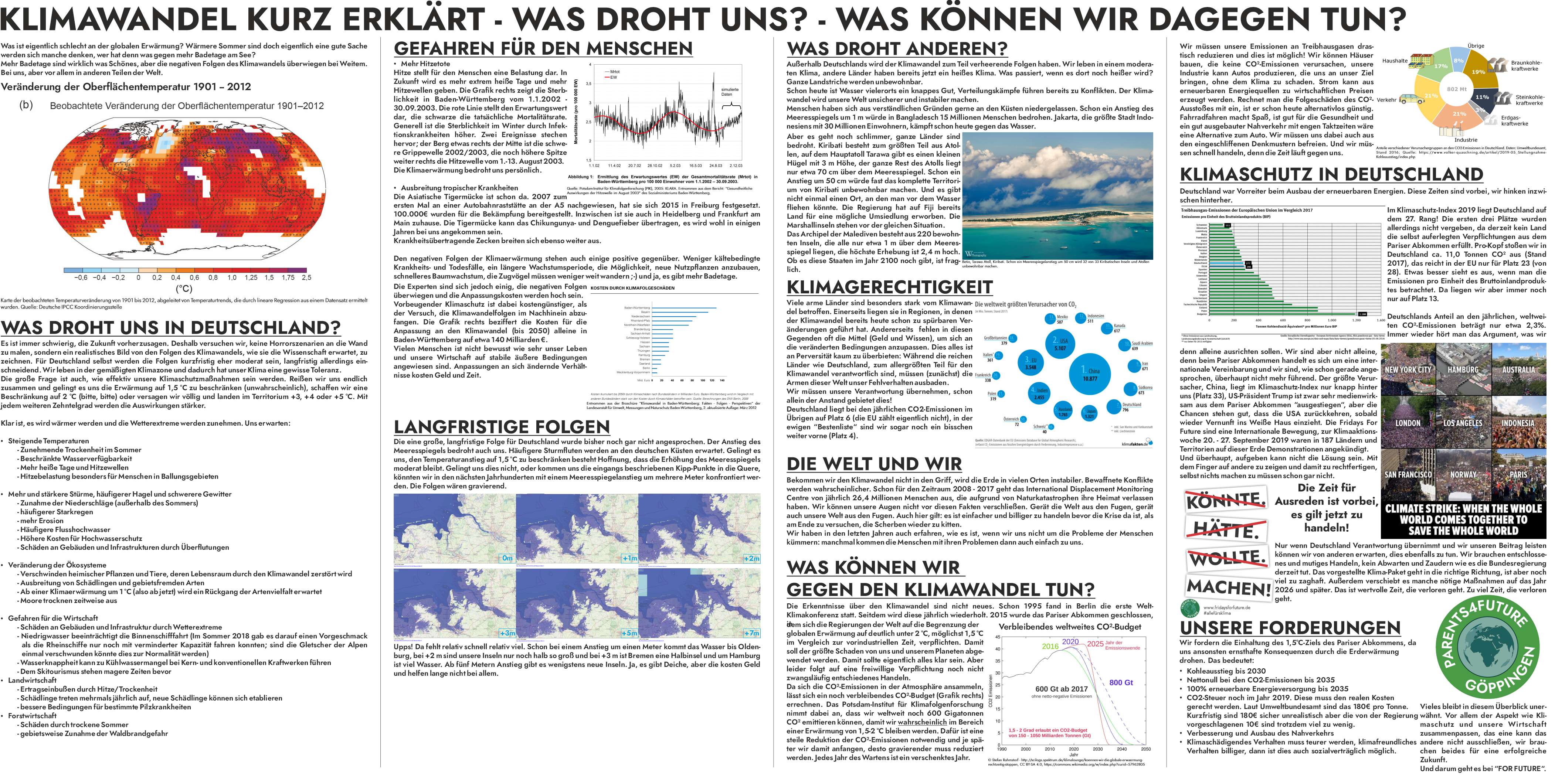 Infotafel 2 - Klimaschutz kurz erklärt