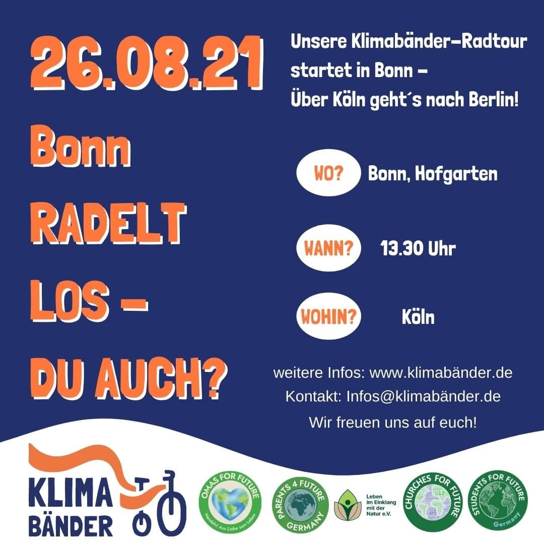 Radtour Klimabänder Aufruf