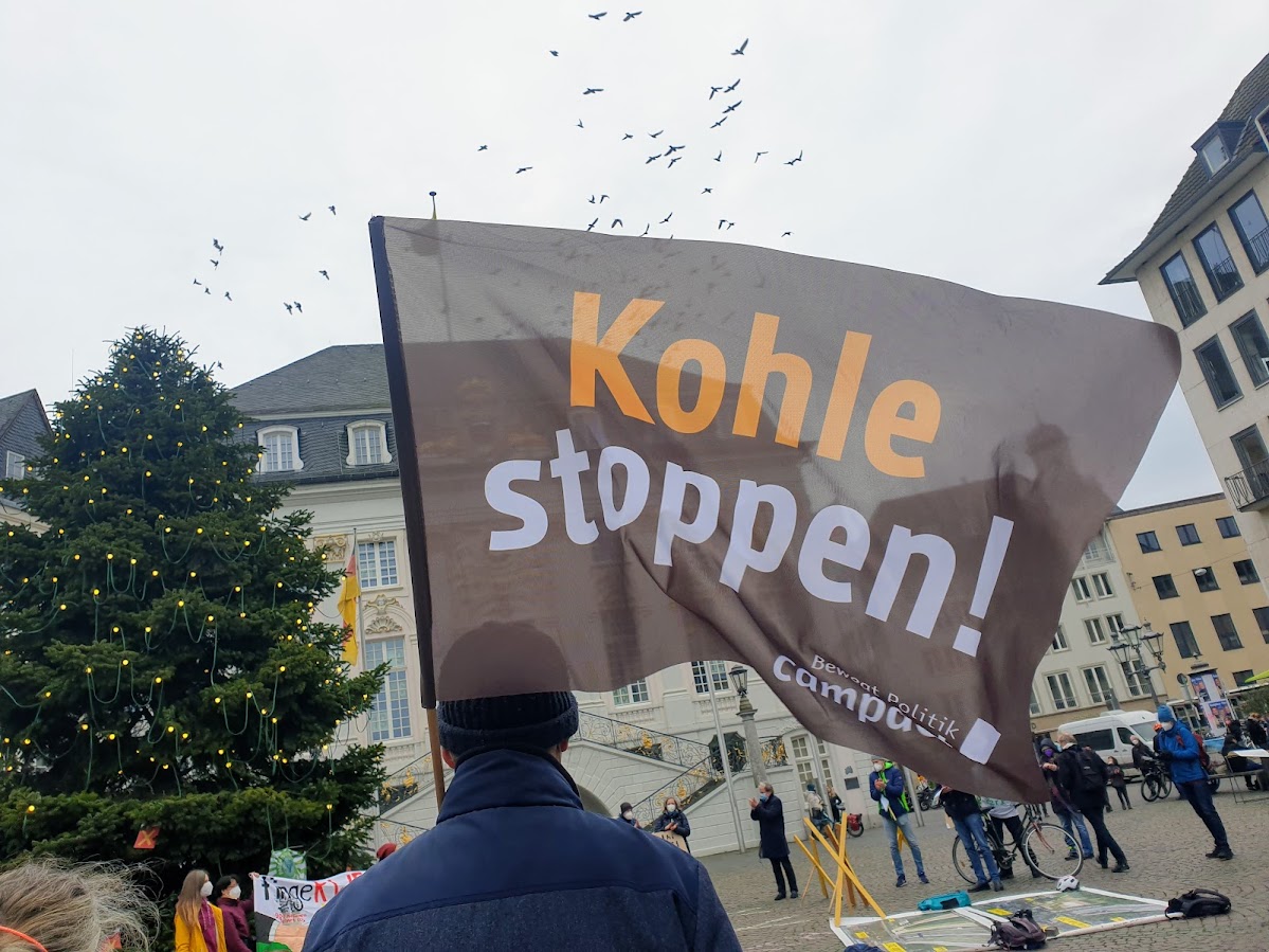 Fahne Kohle stoppen