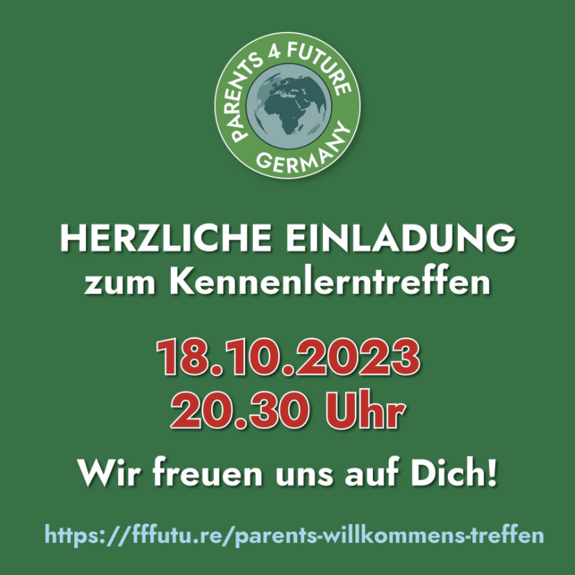 Kennenlerntreffen Parents for Future
