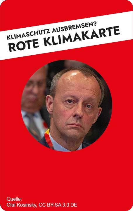 Rote Klimakarte Friedrich Merz