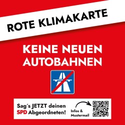 Rote Karte_Keine neuen Autobahnen