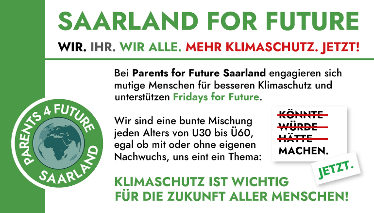 SAARLAND FOR FUTURE Visitenkarte Vorderseite