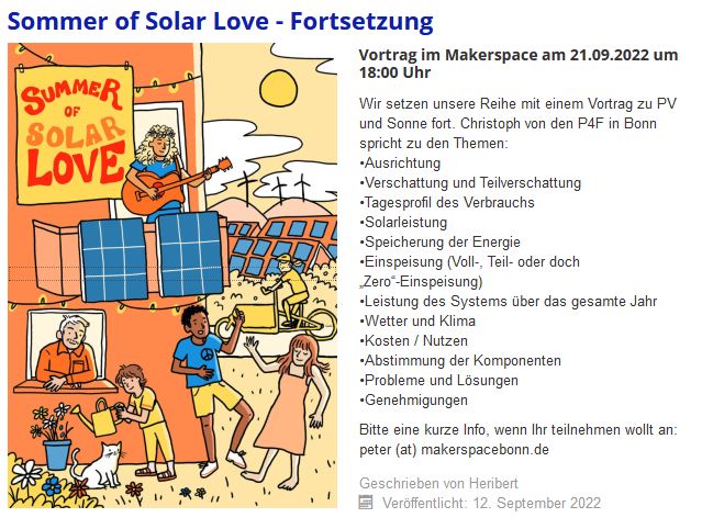 Vortrag zu Photovoltaik