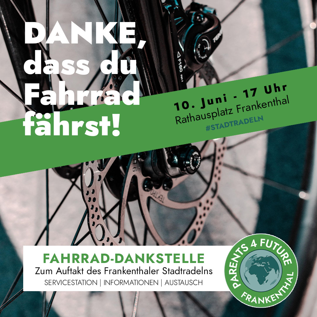 Danke, dass du Fahrrad fährst!