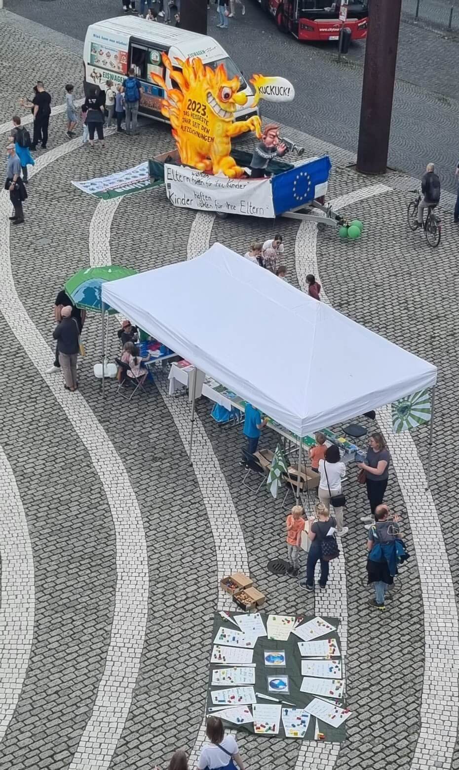 Stand von oben