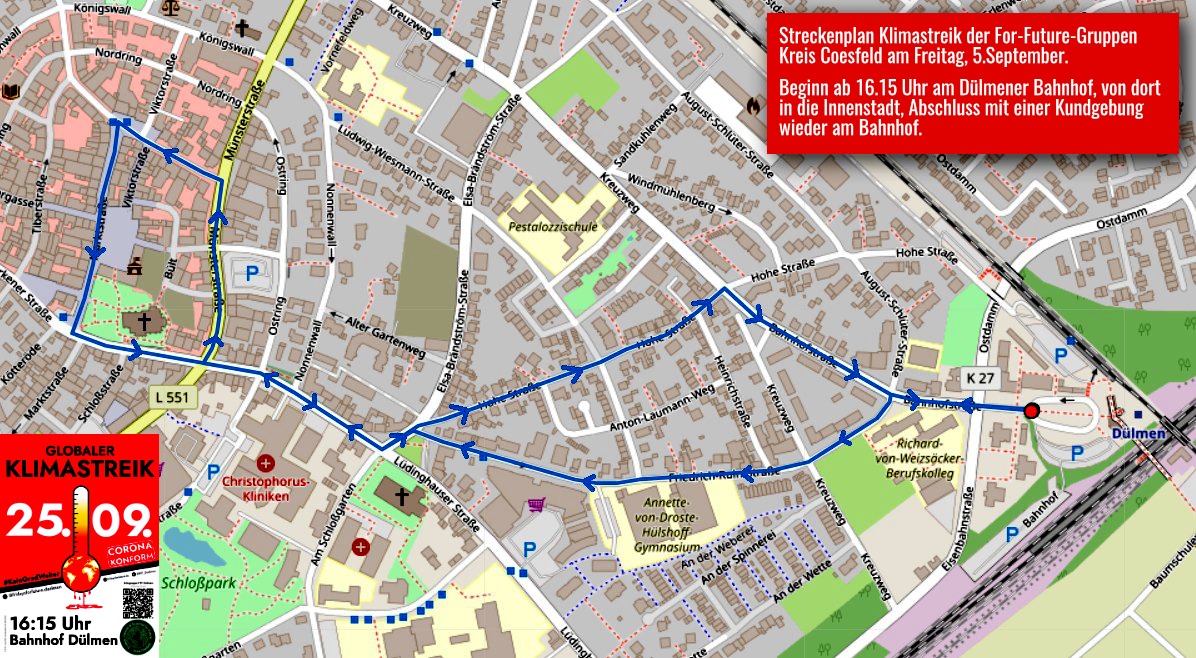 Demo-Route am 25.9.2020