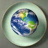 Ein Teller auf dem die Erde liegt