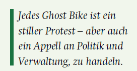 Jedes Ghost Bike ist ein stiller Protest