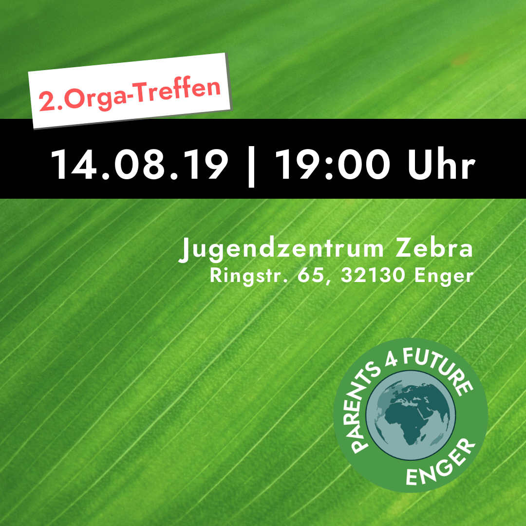 2. Orga-Treffen der P4F Enger am 14.08.2019