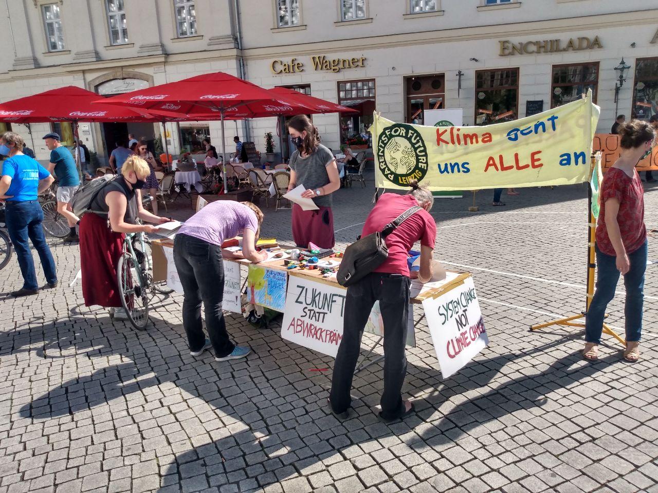 Stand der &quot;Parents for Future&quot; Leipzig