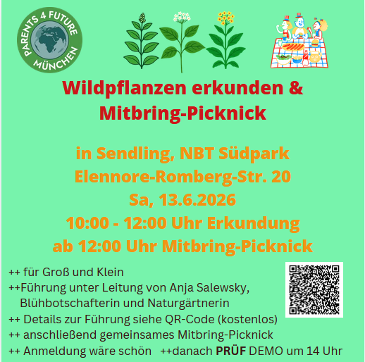 Wildpflanzen erkunden und Mitbring-Picknick, 13.6. um 10 Uhr