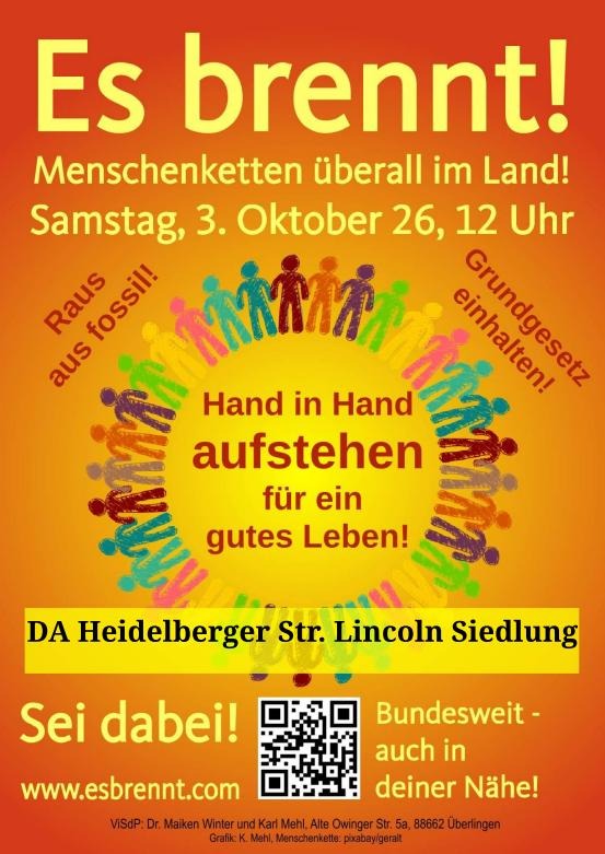 es brennt Menschenkette 03.10