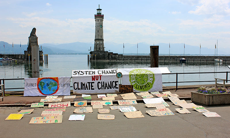 Klimastreik unter Coronabedingungen in Lindau am Bodensee