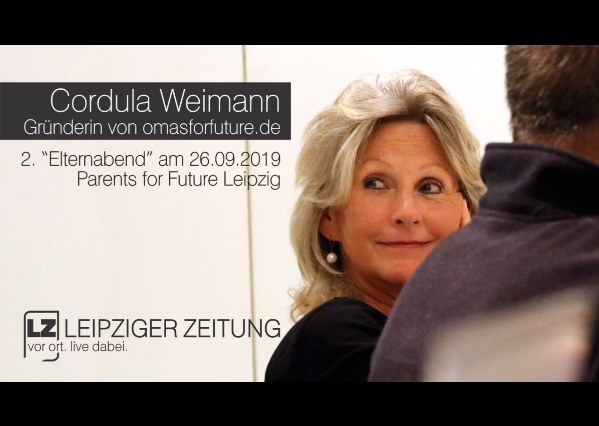 Vortrag von Cordula Weimann über ihre Initiative omasforfuture.de