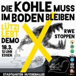 Lützi lebt -RWE stoppen, 18.3.23, 12:00, Essen, Stadtgarten Huyssenallee