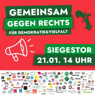 Gemeinsam gegen Rechts - für Demokratie und Vielfalt am 21.1.24 14 Uhr in München
