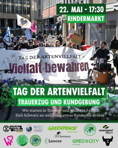 Demo Artenvielfalt 22. Mai 2025 Rindermarkt in München 17:30