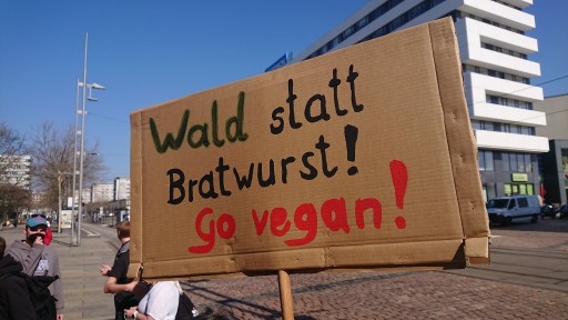 Plakat &quot;Wald statt Bratwurs&quot;