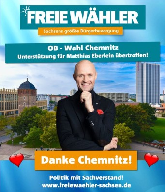 Wahlplakat Matthias Eberlein &quot;Politik mit Sachverstand&quot;&quot;