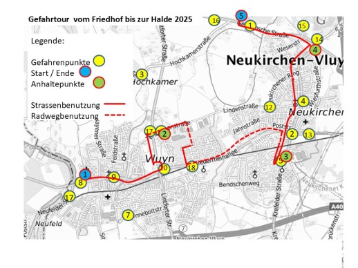 Gefahrradtour 25 Route