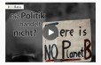 Werbung der Partei die Basis mit Fridays for Future Slogan