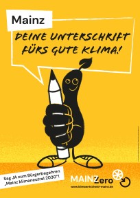 Werbeplakat zum Klimaentscheid