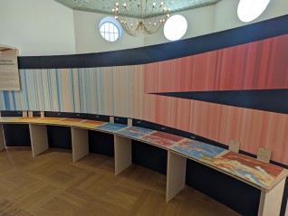 Warming Stripes im Alpinen Museum München