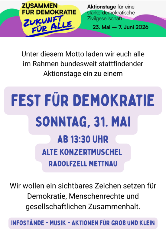 Demokratiefest 31.5.