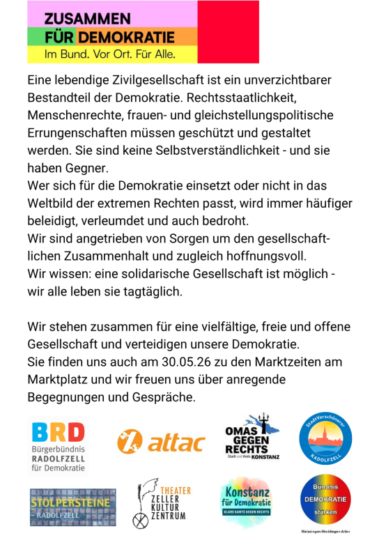Infostand Markt 30.5.