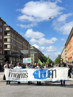 FFF-Demonstration mit dem „Warrior Moms“ Banner aus Indien, 3. Juni 2022