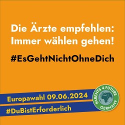 Ärzte empfehlen immer wählen gehen