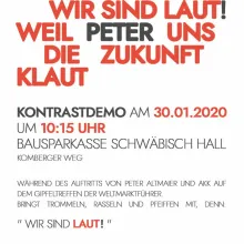 Kontrastdemo zum Gipfeltreffen der Weltmarktführer 