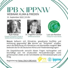 Webinar "Klima und Frieden" 